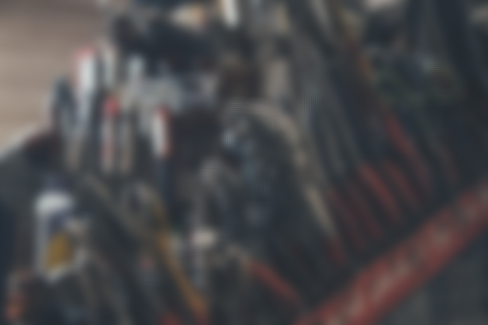 selective focus photography of mechanics tool lot