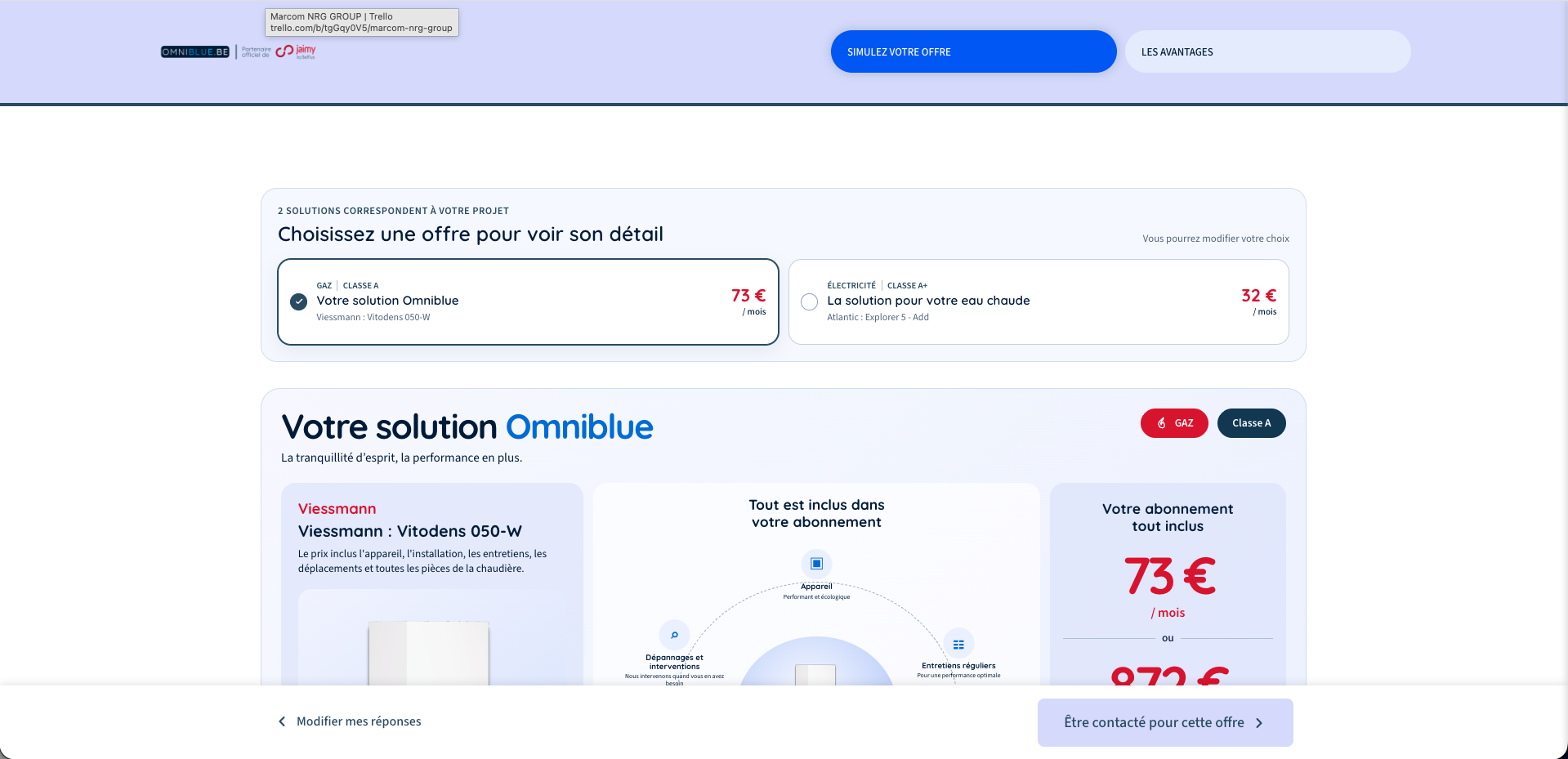 Example of Omniblue simulation -1